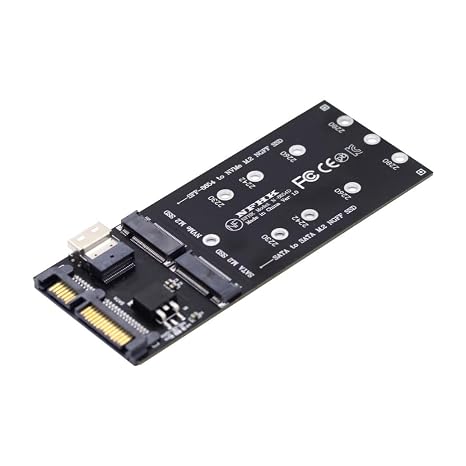 chenyang M.2 NVME PCIE SSD to SFF-8654 & NGFF SATA SSD to SATA 2 in 1 Combo Adapter for Mainboard (Not Work NVEM SSD to SATA)