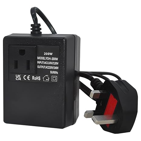 300w Step Down Transformer, 220V/240V To 110V/120V Voltage Converter, Intelligent Efficient Adapter Power Adapter for Travel Uk Plug