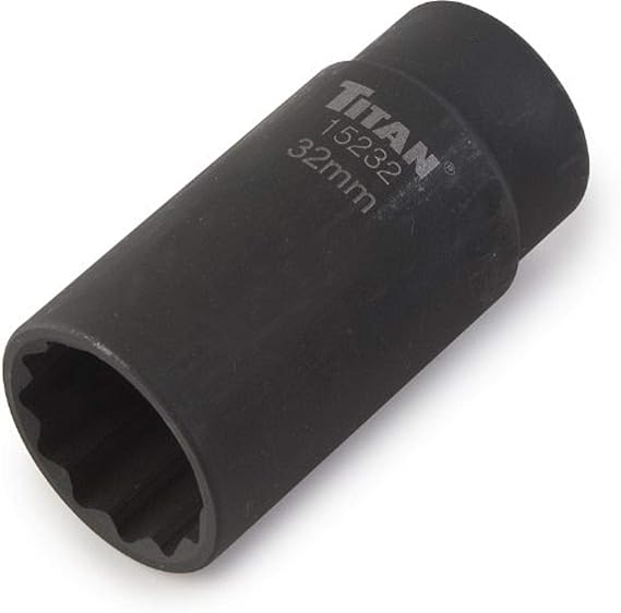 Titan 15232 32 mm 1/2" Drive 12 Point Axle Nut Socket