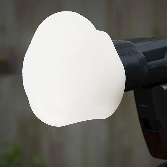 FACAIIO Soft Silicone Light Shade Cover for Camera Flash, White Rubber