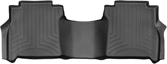 WeatherTech Custom Fit FloorLiners for Nissan Titan XD, Titan, Titan XD - 2nd Row (449082), Black