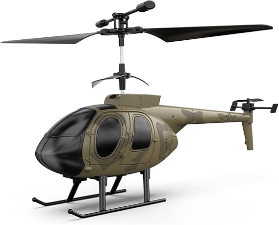 RC Helicopter for Adults, 2.4G 4CH 6-axis Gyro Simulation, Altitude Hold, One-Key Takeoff & Landing, Outdoor Games & Birthday Gifts - Green, Unisex, 14+