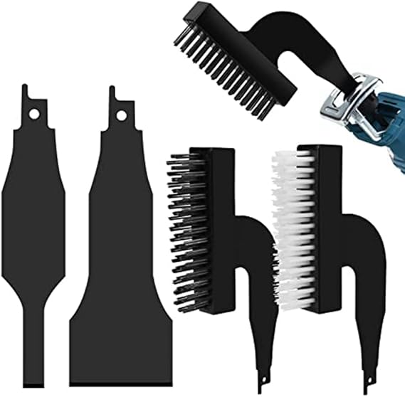 Lisher Reciprotools Reciprotools 4 Pcs Reciprotools Reciprotools Scraper Blades and Adapters for Reciprocating Saws