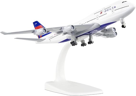 1/300 Delta 747 Model Alloy Model for Collection and Display
