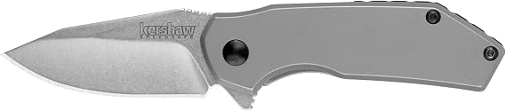 Kershaw Valve Frame Lock Knife Bead Blast Stainless Steel (2.25" Stonewash) 1375