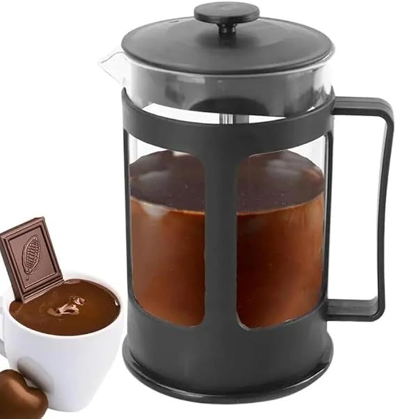 Cafetiere 1 Cup French Press Coffee Maker, Small Cafetiere 1 Cup, 3 Level Stainless Steel Filter, Coffee Press for Ground Coffees, Heat Resistant Borosilicate Glass, 0.35 L / 12 oz