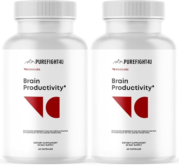 Brain Productivity Supports Focus, Memory & Cognitive Function | Dietary Supplement | 2 Bottles