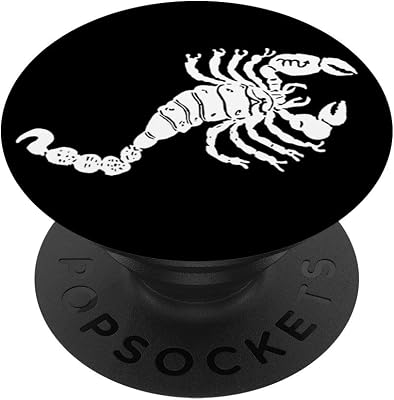 Fuzewear Zodiac Astrology Scorpio Black PopSockets Stand for Smartphones and Tablets