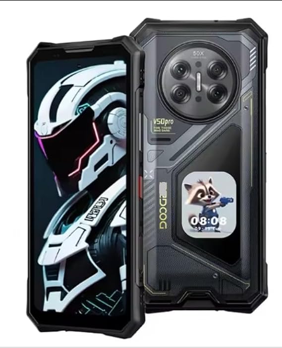 World Premiere V50 Pro 5G Rugged Phone 6.78" FHD+ Display 120Hz AI Pets 52GB+1TB 200MP Camera 11000mAh 66W Android 16 NFC