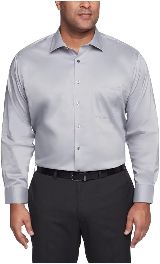 Van Heusen Men's Tall Fit Dress Shirt Ultra Wrinkle Free Flex Collar Stretch (Big and Tall)