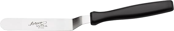 Ateco Ultra Offset Spatula with 4.25" x 0.75" Stainless Steel Blade, 412", Silver