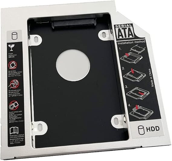 DY-tech 2nd Hard Drive HDD SSD Optical Bay Caddy Frame Tray for HP Pavilion dv6 6060ep 6b13es TS-L633R DVD