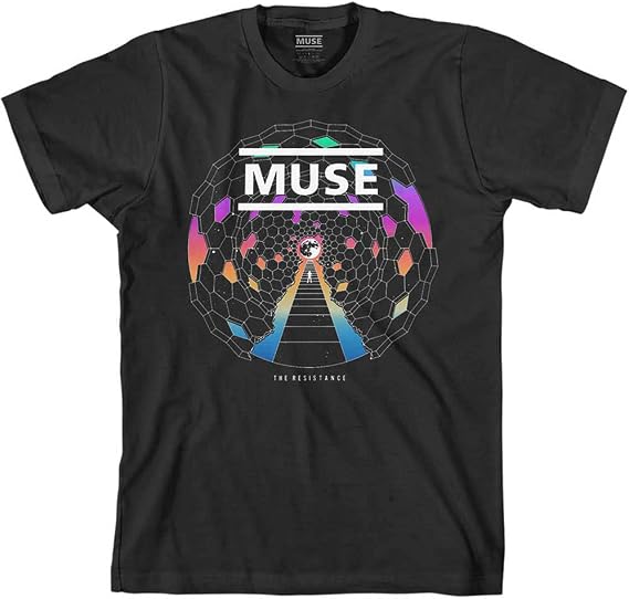 Muse T Shirt Resistance Moon Band Logo Official Mens Black