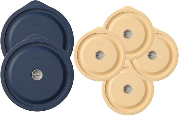 Silicone Storage Cover Lids Replacement for Pyrex 7402-PC 7 Cup and 7200-PC 2 Cup 6 Pack Set