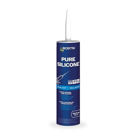 BOSTIK Pure Silicone Mobe Pearl 10.1oz Silicone Caulk & - 1 Cartridge