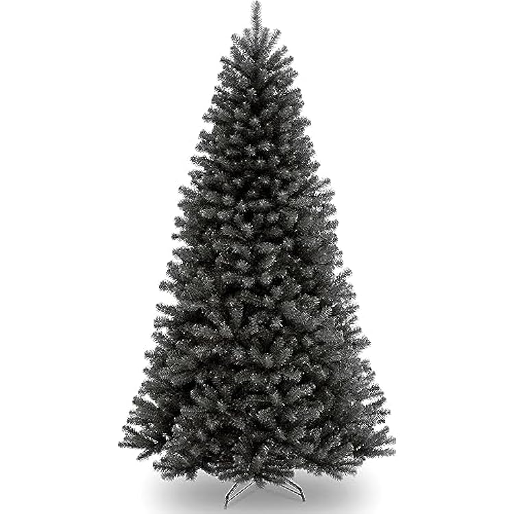 National Tree Company Artificial Full Christmas Tree, Black, North Valley Spruce, Includes Stand, 7.5 Feet