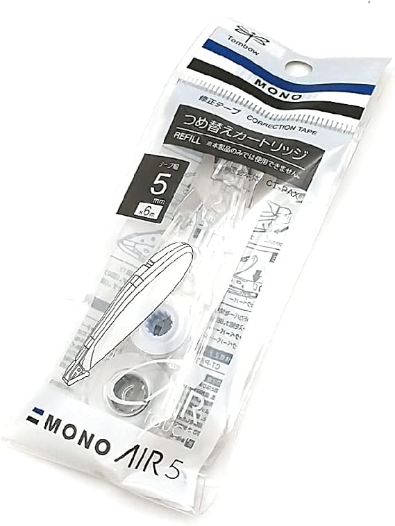 Tombow 68697 MONO Air Correction Tape Pen-type Refill, 1-Pack
