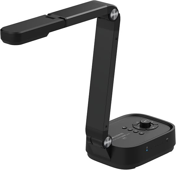 QPC100S 4K USB 13MP Portable Document Camera, with Mic, LED Light,Auto Focus, HDMI/USB Plug and Play, Compatible with Mac OS, Windows, Chromebook Compatible for Live Demo and Document Scanning