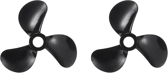 sourcing map RC Boat Propeller, 3 Blades Propellers Hole Dia OD CW Clockwise Rotating Drill Propeller for RC Boats, DIY Ship Model,