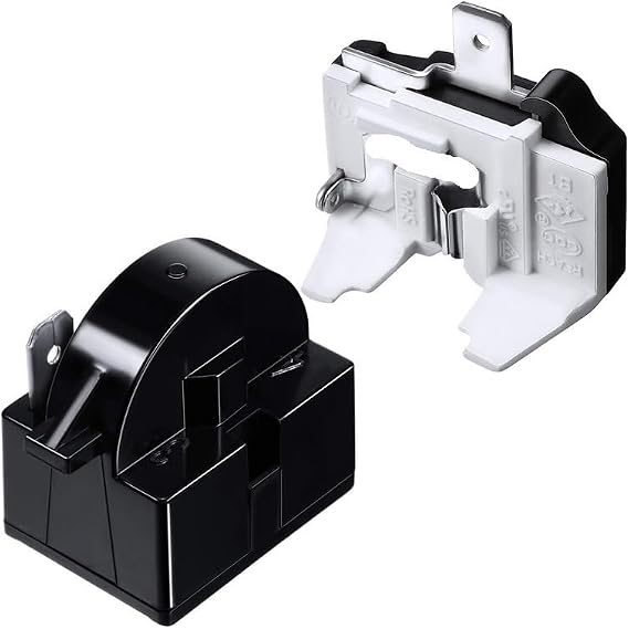 4pcs QP2-4.7 PTC Starter Relay 1 Pin for Refrigerator Starter Relay and 6750C-0005P for Refrigerator Overload Protector