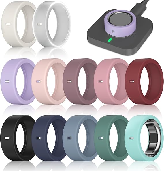 Compatible with Oura Ring Gen 4/4 Ceramic/Gen 3/Ultrahuman Cover Silicone