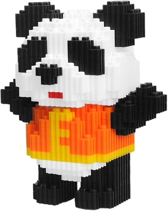 Larcele Micro Building Blocks Animal Set, DIY Mini 3D Building Toy Bricks,299 Dots KLJM-10 (Panda 5255)