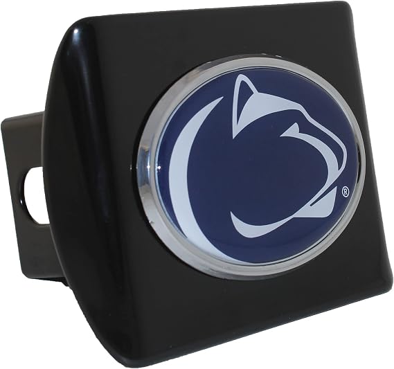 Penn State PSU Nittany Lions Navy Blue Black Metal Hitch Cover