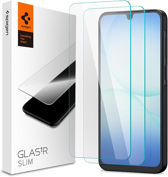 Spigen Galaxy A17 / A17 5G / A16 ile Uyumlu Cam Ekran Koruyucu GLAS.tR Slim (2 Adet) Şeffaf - AGL08935 (Spigen TR Garantili)