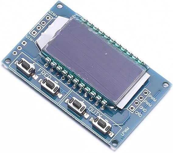 DEVMO Signal Generator PWM Pulse Frequency Duty Cycle Adjustable Module LCD Display Compatible with Ar-duino Raspberry Pi