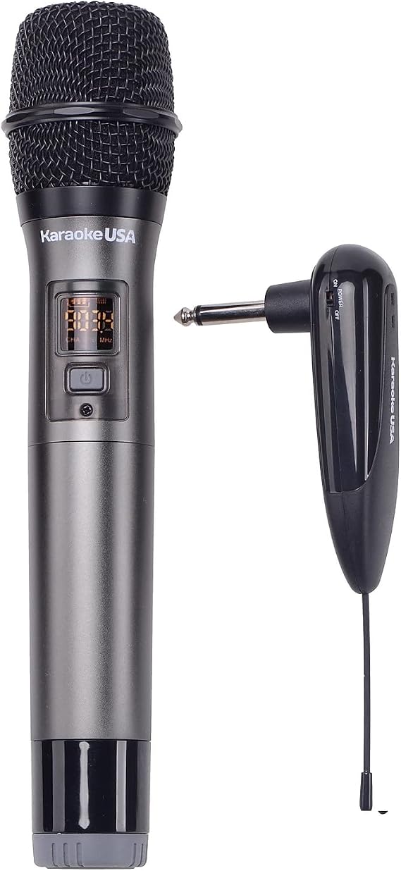Karaoke USA Professional WM900 900 MHz UHF Wireless Microphone,Black,11.00in. x 5.20in. x 2.40in.