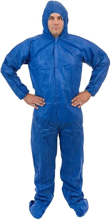 Standard SMS 3 Layer General Protective Coverall for General Cleanup (Blue)