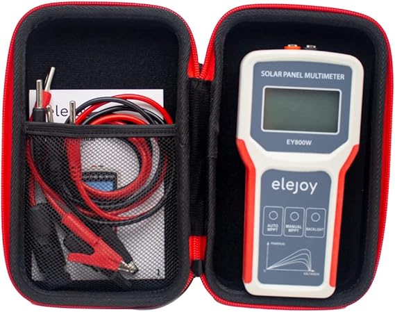 Photovoltaic Panel Multimeter Solar Panel MPPT Tester Smart MPPT Solar Panel Multimeter VOC Testing Power Meter LCD Display (EY800W)