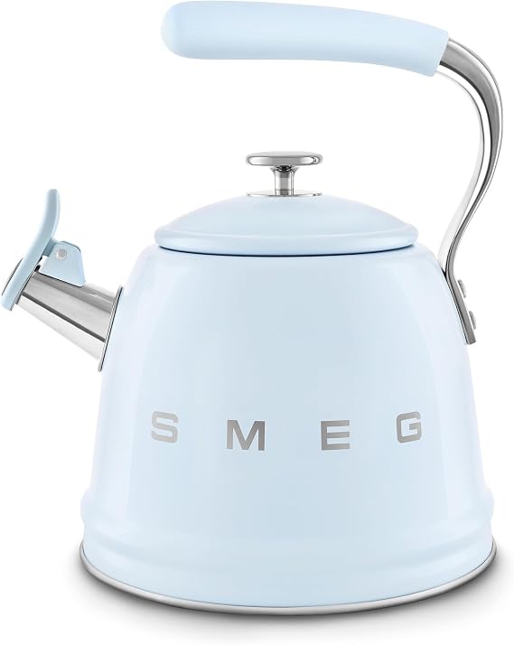 SMEG WKF01PB, Whistling Kettle, Pastel Blue