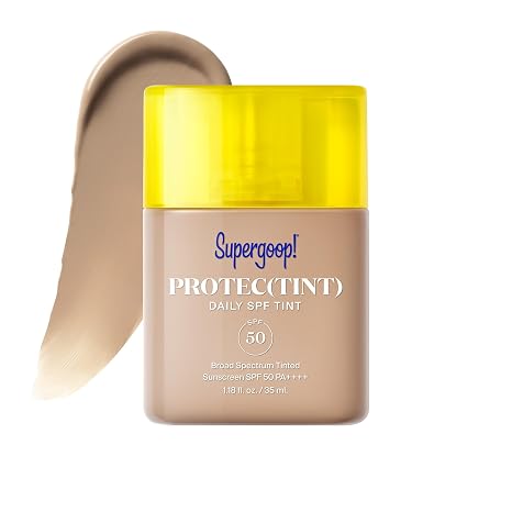 Supergoop! Protec(tint) Daily Skin Tint SPF 50 - Light, Buildable Coverage for Immediately Smooth, Even-Looking Skin - Natural Finish