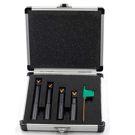 OSCARBIDE 1/2" Round Shank Boring Bar Set 4-Piece w/TCMT Inserts
