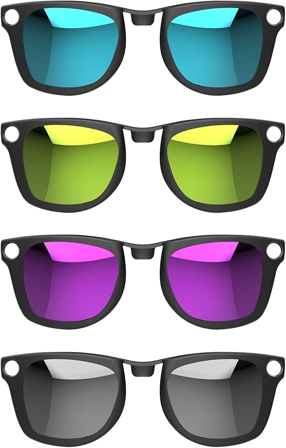 HIBLOKS 4Pcs Polarized Clip for Ray-Ban Meta Wayfarer (RW4006/RW4012 50-22)