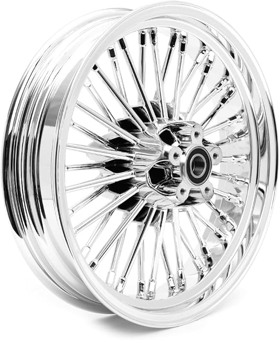 TOFR 16 inch Chrome Rear Wheel Rim Fat King Spokes Tubeless For Harley Touring 1984-2008 FLHR Road King FLHX Street Glide FLTR Road Glide FLHTC Electra Glide 2000 2001 2002 2003 2004 2005 2006 2007 | Fits FLHR Road King FLHX Street Glide FLTR Road Glide FLHTC Electra Glide 1984-2008 2000 2001 2002 2003 2004 2005 2006 2007