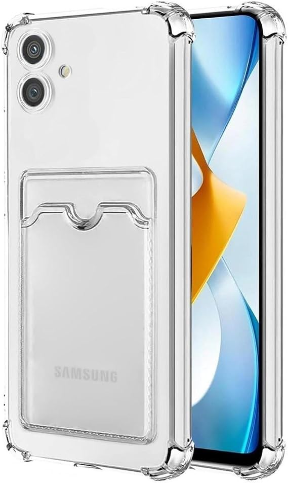 Ehr. Samsung Galaxy A07 Uyumlu Kamera Korumalı Kartlıklı Köşeleri Airbag Tasarımlı Darbe Önleyici Şeffaf Silikon Kılıf