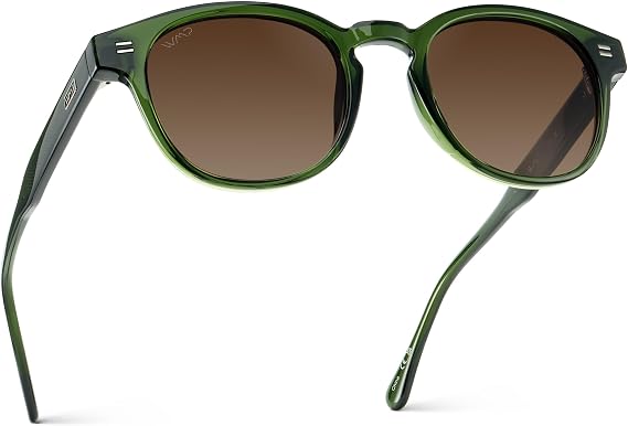 WearMe Pro Felix Men's Polarized Sunglasses, Retro Round Frame Style