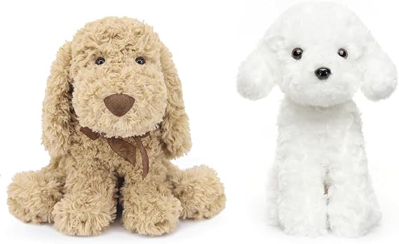 WEIGEDU Poodle Puppy Goldendoodle Bichon Frise Maltese Stuffed Animal, Stuffed Dog for Kids Gift