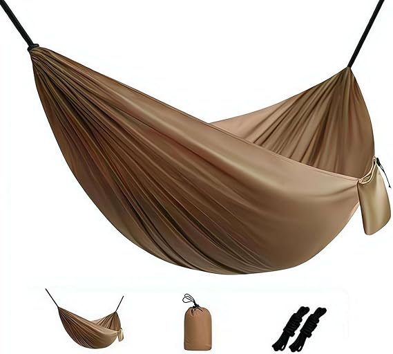 Camping Hammock Lightweight, Portable Hammocks Parachute Hammock with Two Tree Straps,Portable Hammocks with Tree Straps & Attached Carry Bag, Perfect for Outside Indoor Hiking Beach Backpack Travel