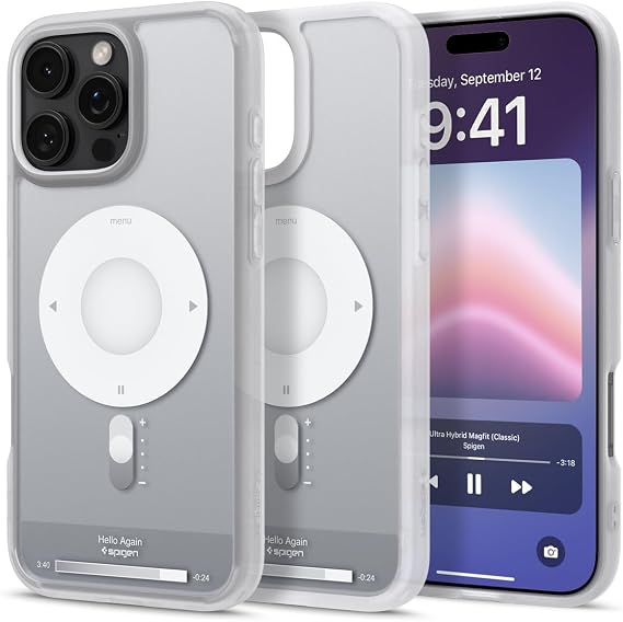 Spigen iPhone 16 Pro Max ile Uyumlu MagSafe Kılıf Ultra Hybrid Mag Fit Classic Sararmaya Dayanıklı Gümüş Şeffaf Kapak - ACS08006 (Spigen TR Garantili)