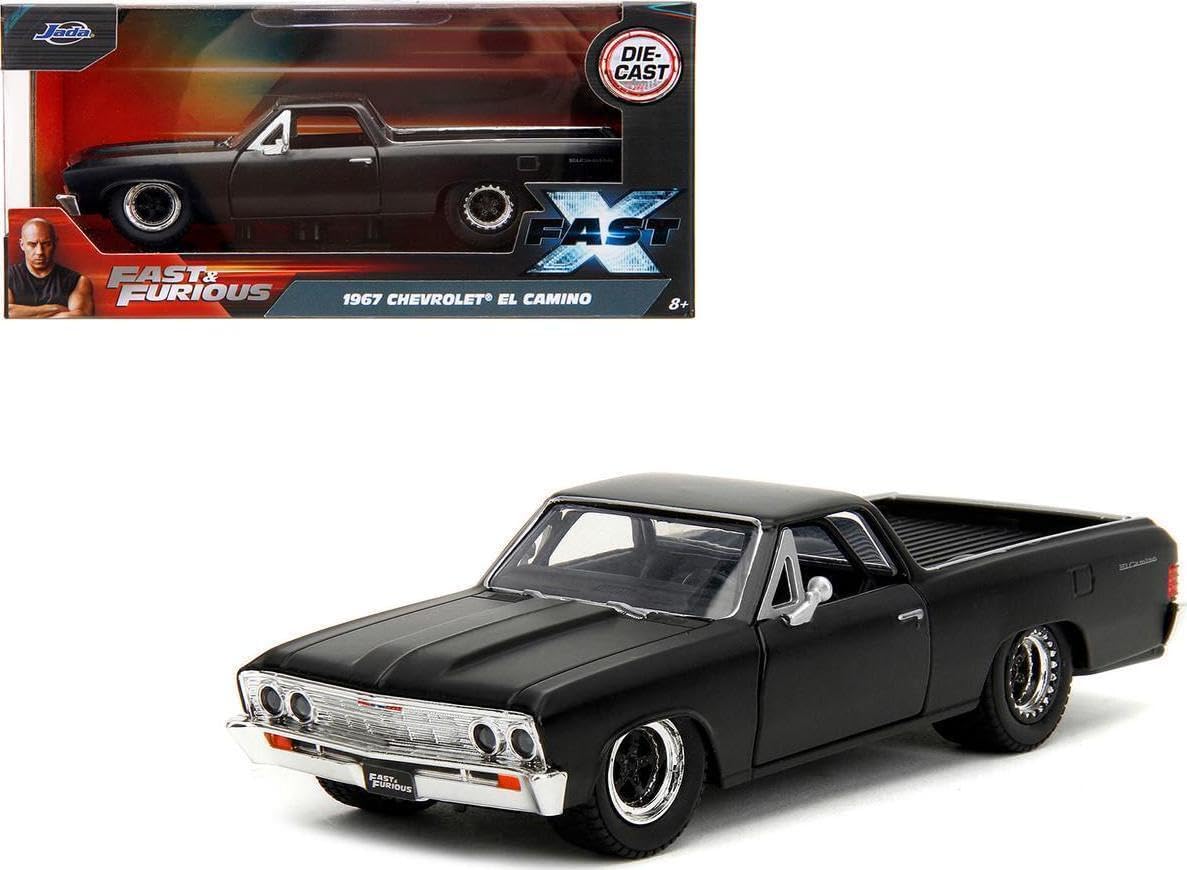 JADA TOYS 132 Fast and Furious Chevrolet El Camino 1967 Matte Black F & F10 Chevy El Camino Mini Car Parallel Import