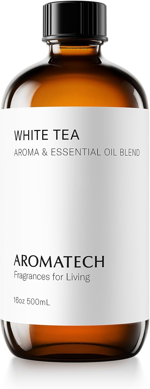 AromaTech White Tea Aroma Essential Oil Blend: Luxury Hotel Inspired Aromatherapy with White Tea, Orange & Palo Santo for Ultrasonic Diffusers & Nebulizers (500 mL)