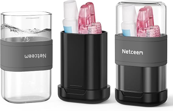Toothbrush Travel Case Kit,Portable Folding Tooth Brush Holder and Toothpaste Cover Container with Mouthwash Cup, Oral Clean Tools Organizer for Traveling, Bathroom, Camping, Business Trip(1Pack)