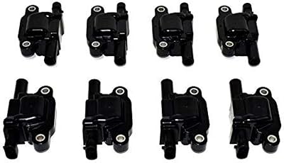 A-Team Performance Ignition Coil Pack - 15 Percent More Spark Performance Ignition Coil - Compatible with Chevrolet GM Pontiac LS1 LS2 LS3 LS6 LS7 293 ci 364 Ci 427 cubic inches V8 - Pack of 8, Black