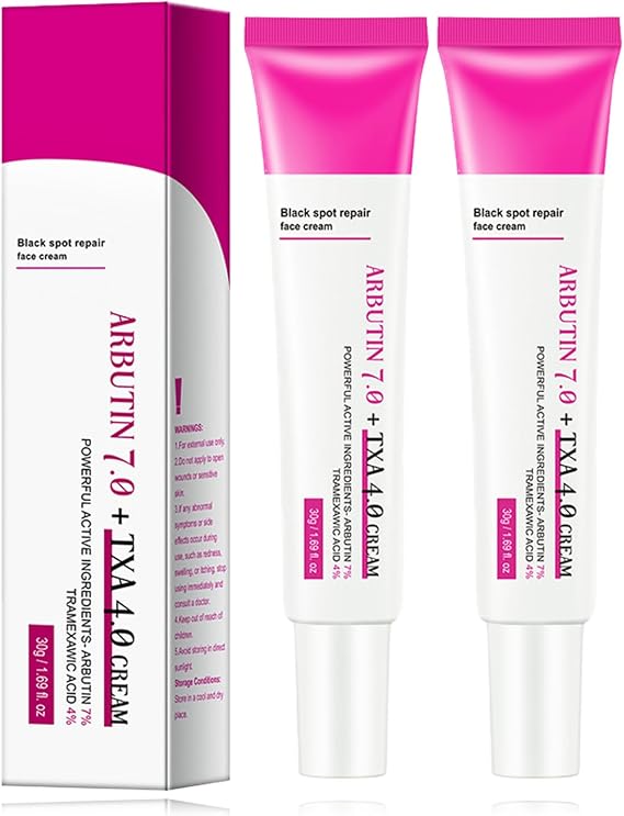 2 Pcs Arbutin 7.0 Txa 4.0 Cream Original, Moisturiser Arbutin Cream for Uneven Skin Tone, Skin Lightening for Dark Spots Freckle Blemishes Pigmentation