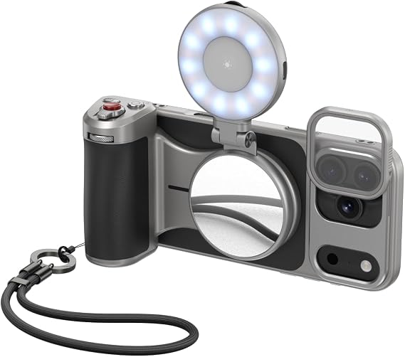 TELESIN Master Grip with C03 Selfie Light Universal for iPhone/MagSafe