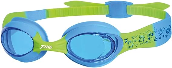 Zoggs Kids' Little Twist Swim Goggles | Anti-Fog UV Protection | Soft Silicone Seal, Flexible Nose Bridge & Easy-Adjust Strap