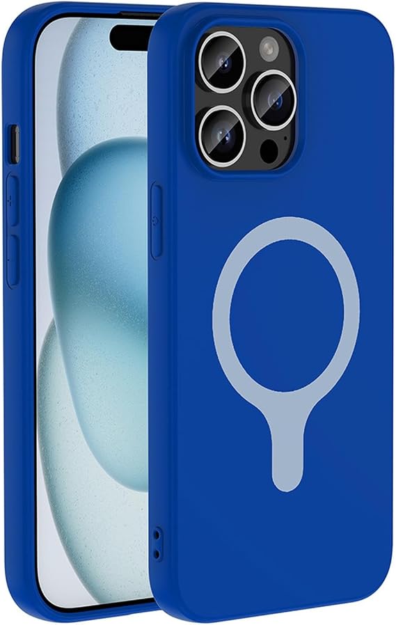 Microsonic Apple iPhone 14 Pro Max için Kılıf Pastello MagSafe Saks Mavi [iPhone 14 Pro Max ile Uyumlu Kılıf - Saks Mavi]